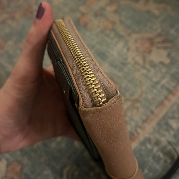 CHLOE Bow Wallet Clutch Leather Zippy Black & Mauve Pink - Picture 14 of 15